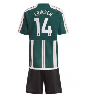 Manchester United Christian Eriksen #14 Udebanesæt Børn 2023-24 Kort ærmer (+ korte bukser)
